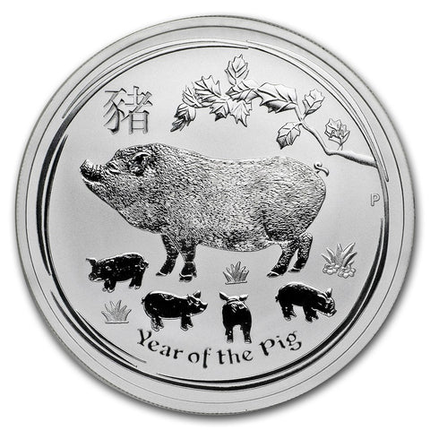 2019 1oz Australian Lunar Pig Silver Coin