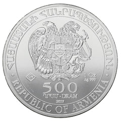 2019 1oz Armenian Noah's Ark Silver Coin