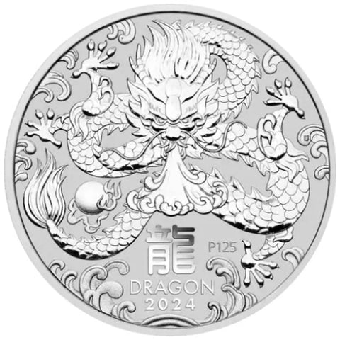 2024 1oz Australian Lunar Dragon Silver Coin